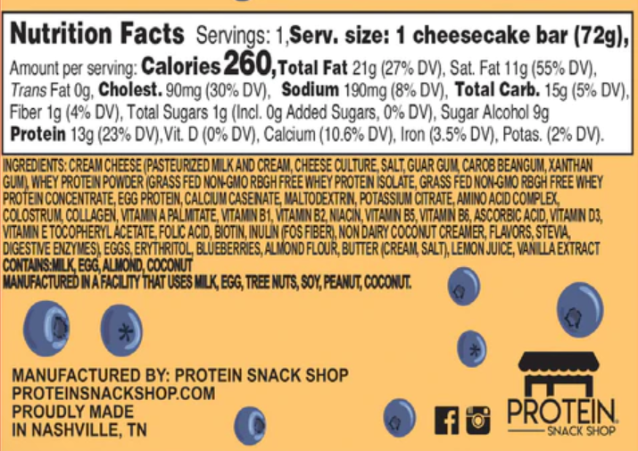 Gourmet Blueberry Protein Cheesecake (Keto)