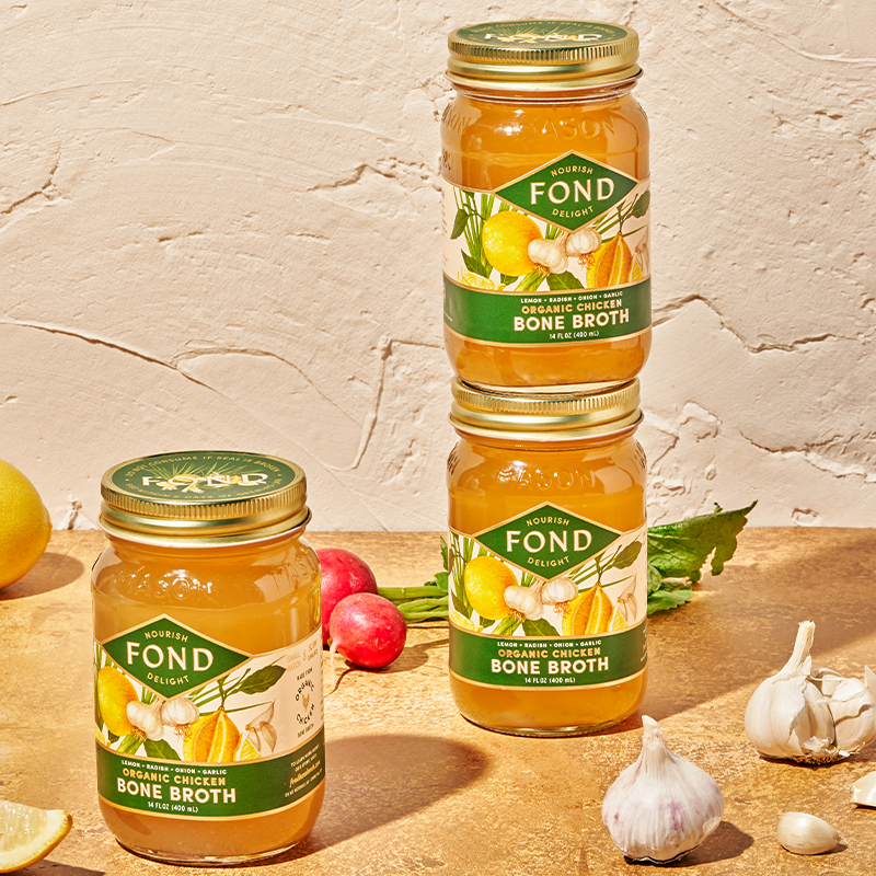 Lemon & Garlic Pasture-Raised Chicken Bone Broth 14oz