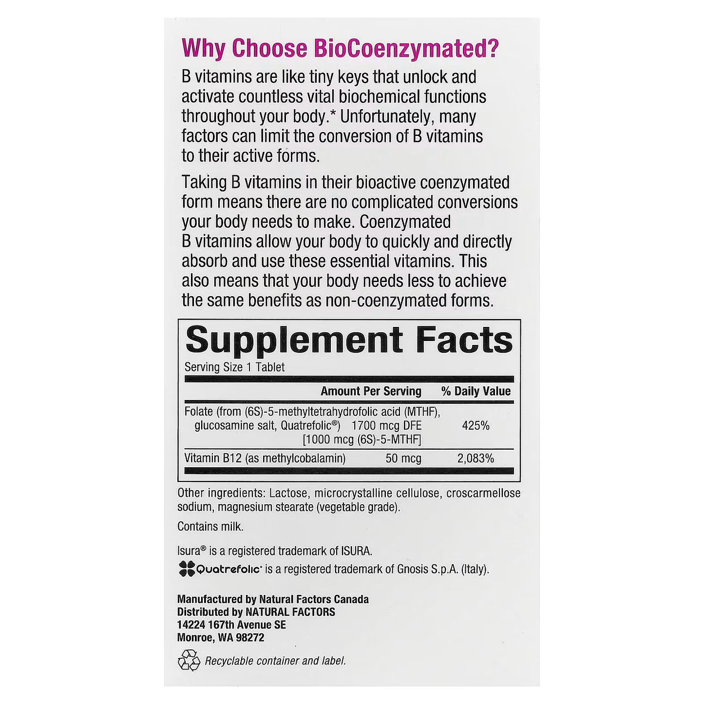 BioCoenzymated® 5-MTHF
