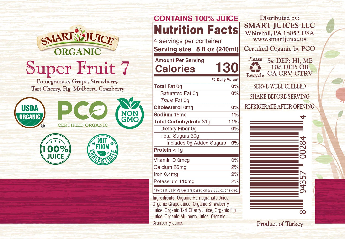 Organic Super Fruit 7 Juice Blend