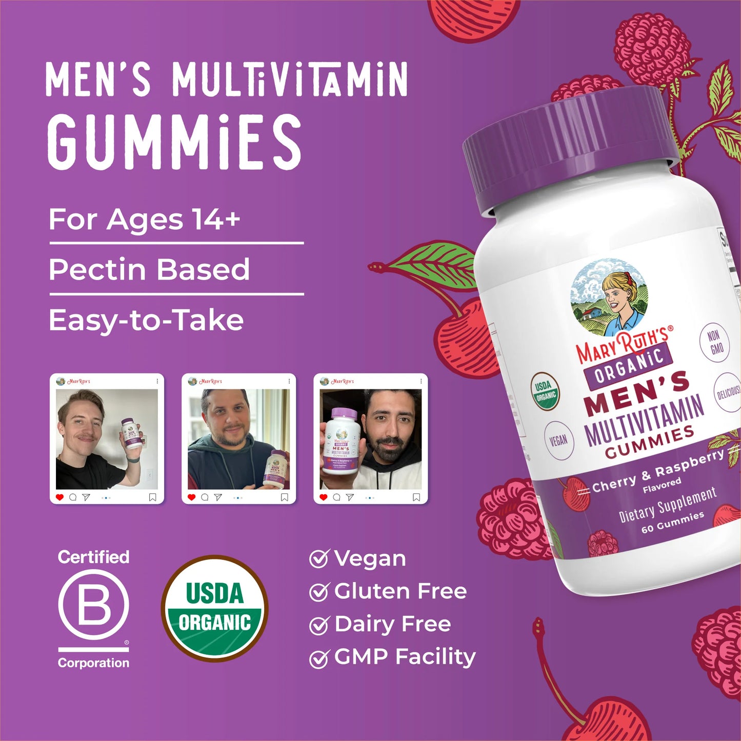 MaryRuth's Organic Men's Multivitamin Gummies