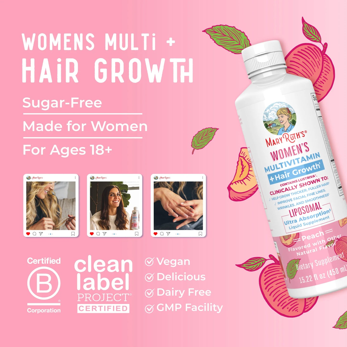 Women's Multivitamin Liquid +Hair Growth