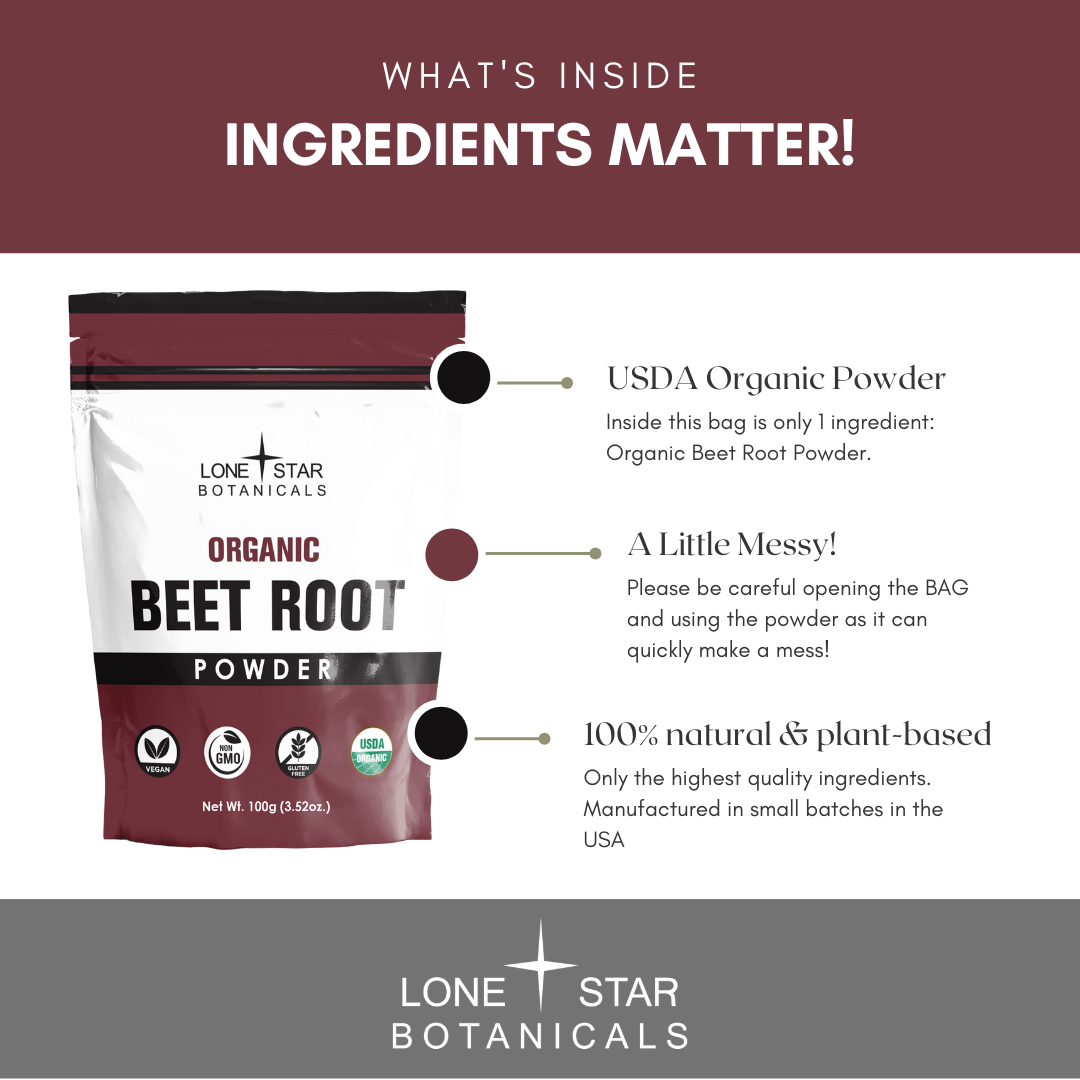 Organic Beet Root Powder -- 3.52 oz