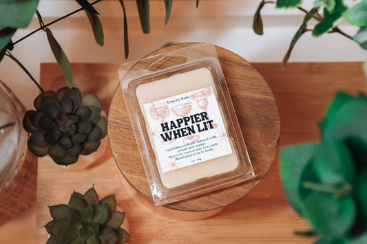 Happier When Lit Non-Toxic Beeswax Coco Creme 3oz Wax Melt