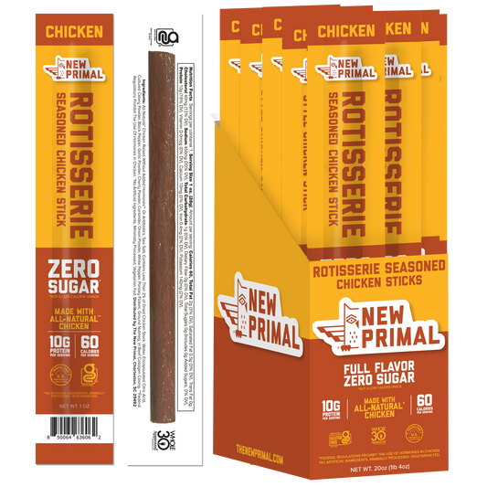 Rotisserie Seasoned Chicken Meat Sticks, Zero Sugar