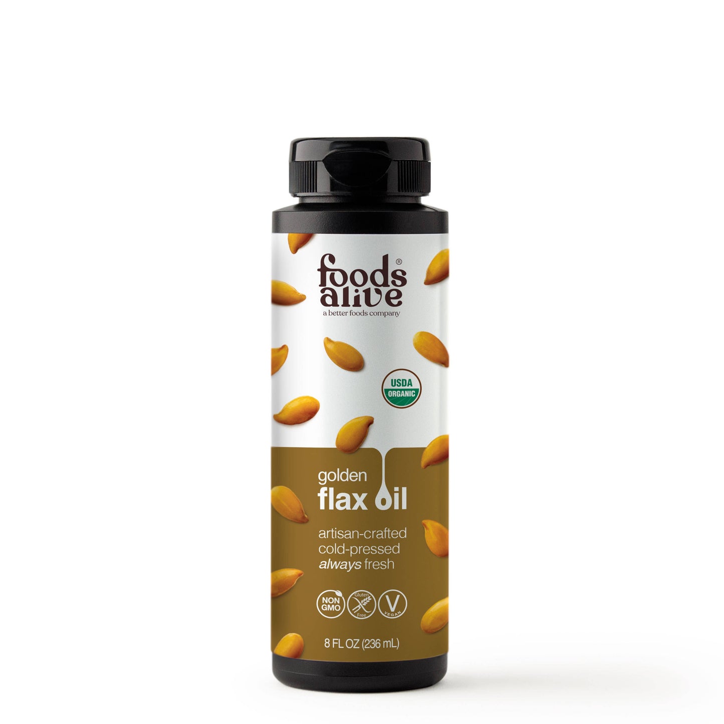 Gold Flax Seed Oil - Artisan Cold-Pressed, Organic