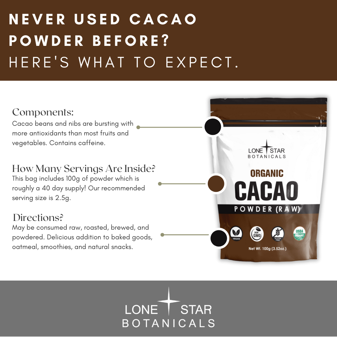 Organic Cacao Powder -- 3.52 oz