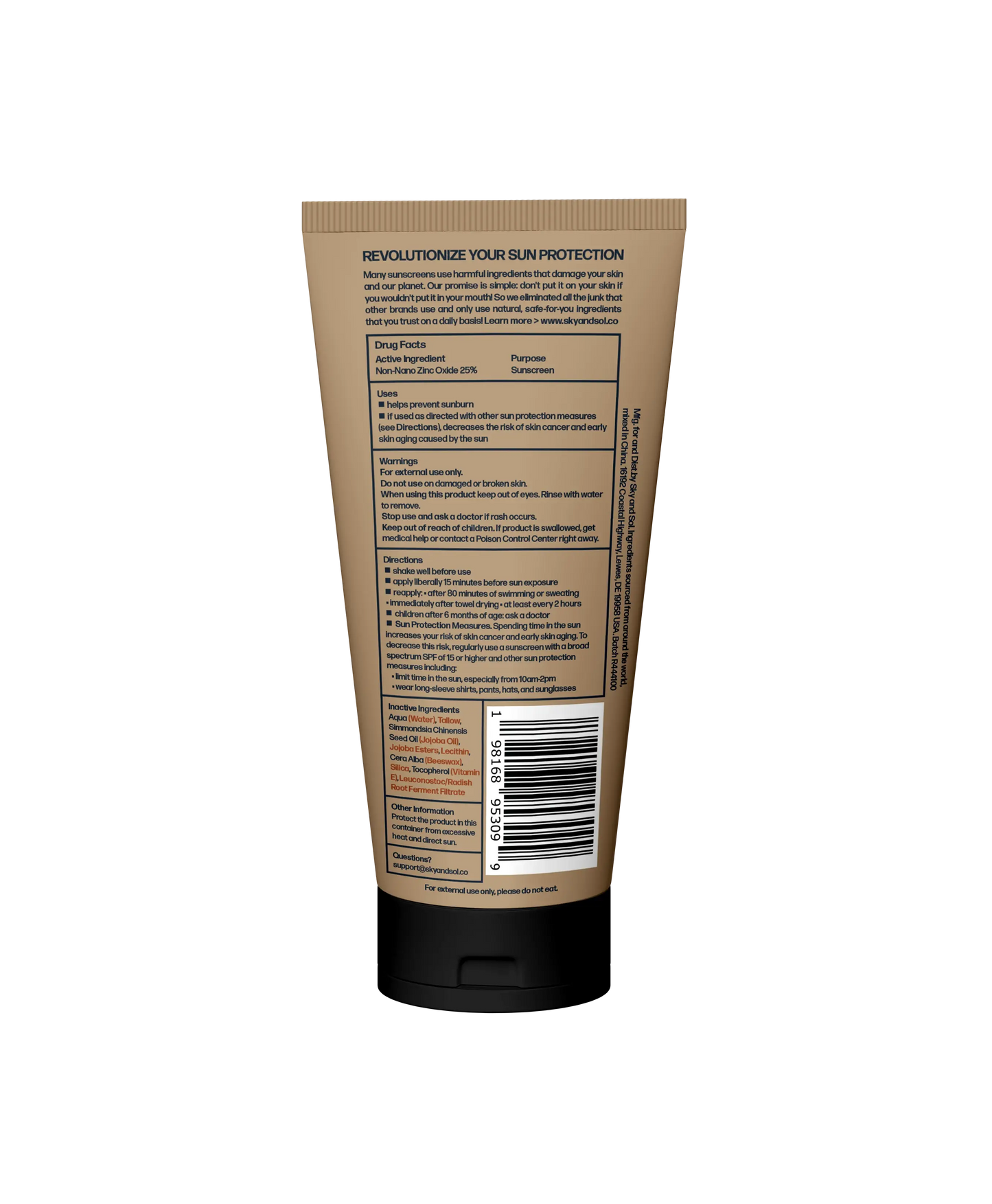 Sky and Sol Face and Body Sunscreen SPF 50