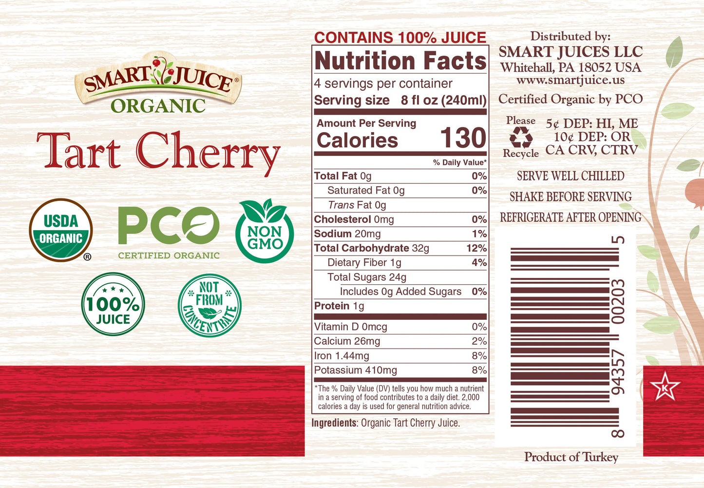 Organic Tart Cherry Juice