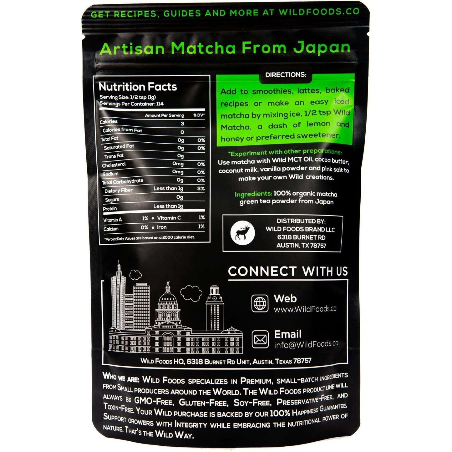 Wild Matcha #2 Ceremonial Grade From Japan - Wholesale case