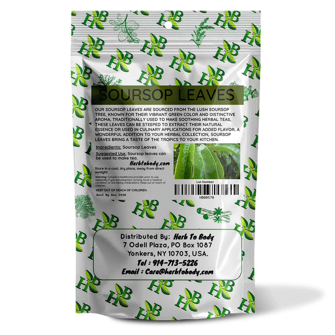 Soursop Leaf 50 Grams  - Approximately 80 leaves