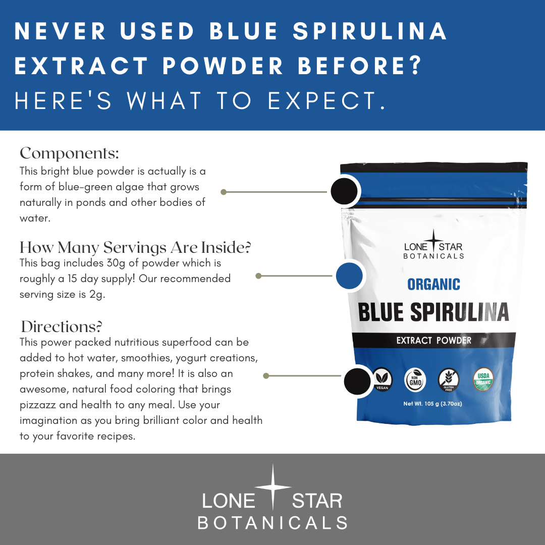 Organic Blue Spirulina Extract Powder -- 1.06 oz