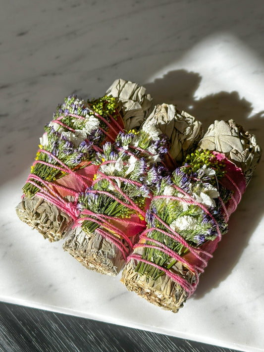 Wildflower + White Sage Smudge Wand