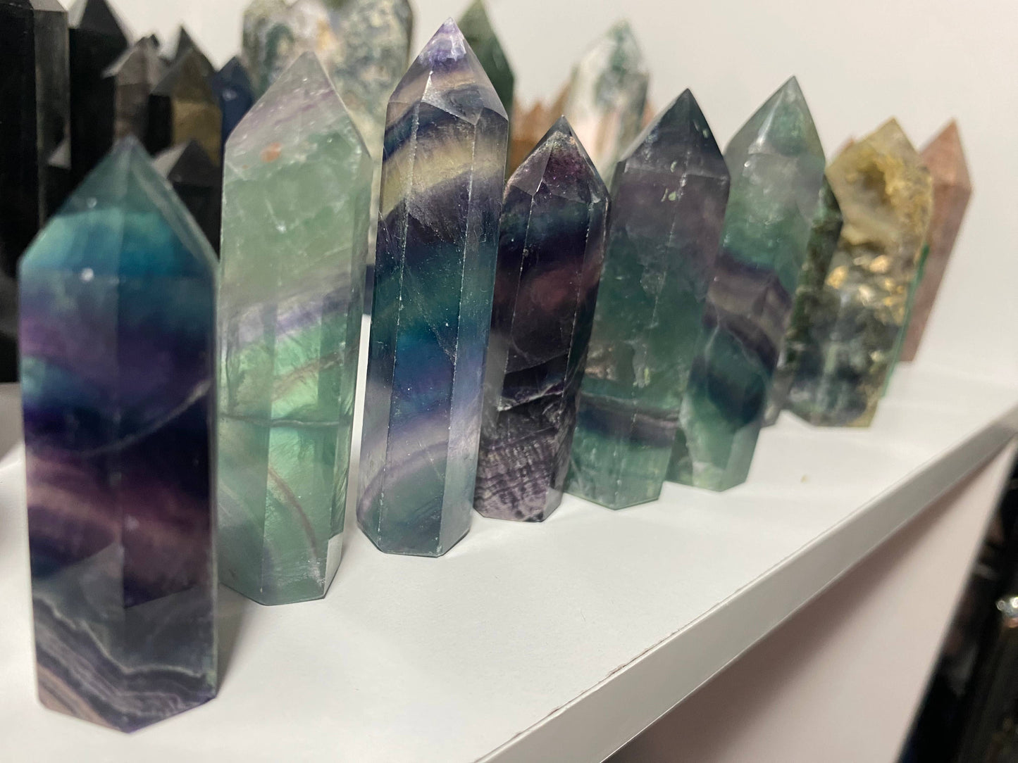 Crystal Rainbow Fluorite Towers