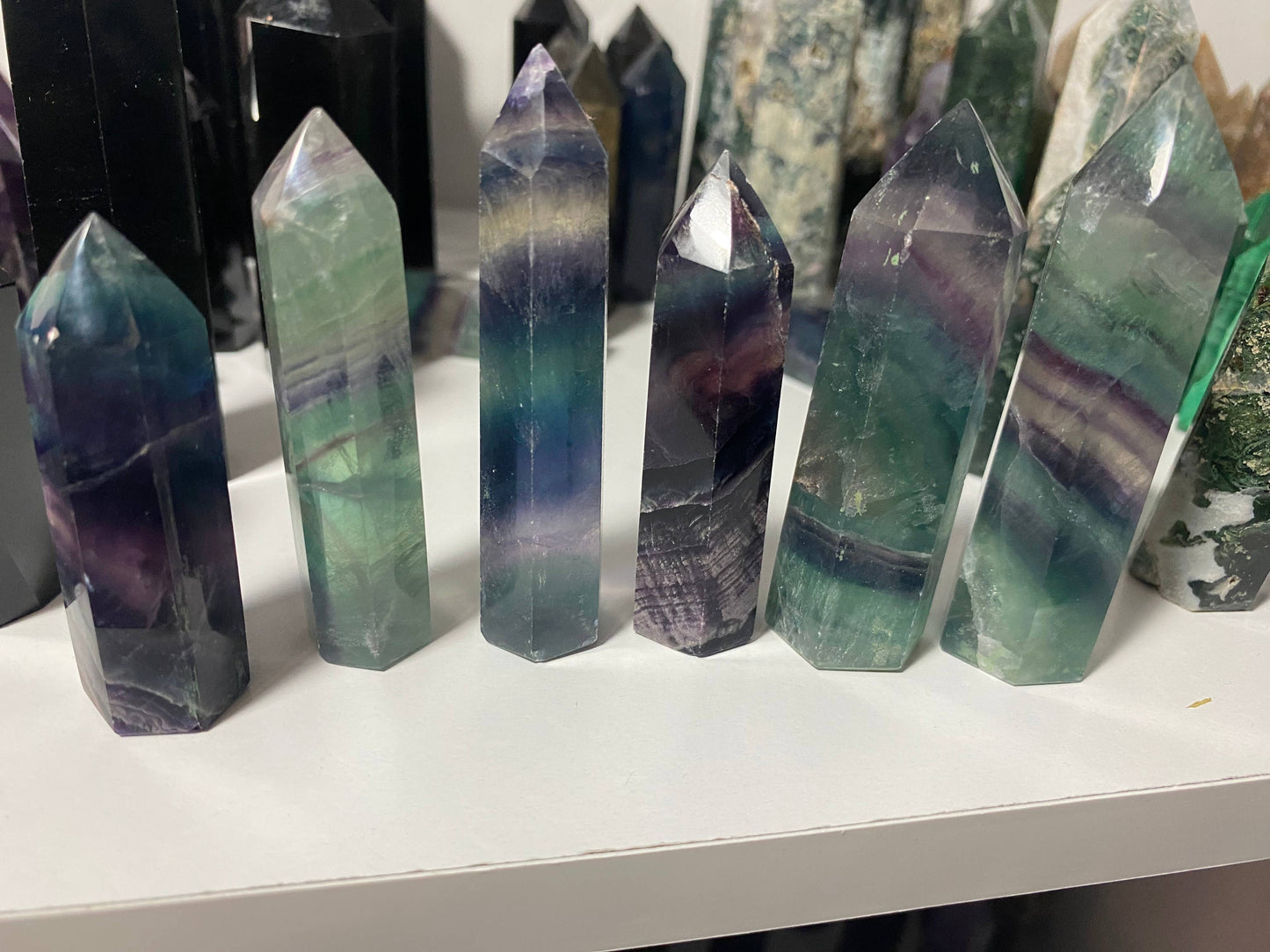 Crystal Rainbow Fluorite Towers