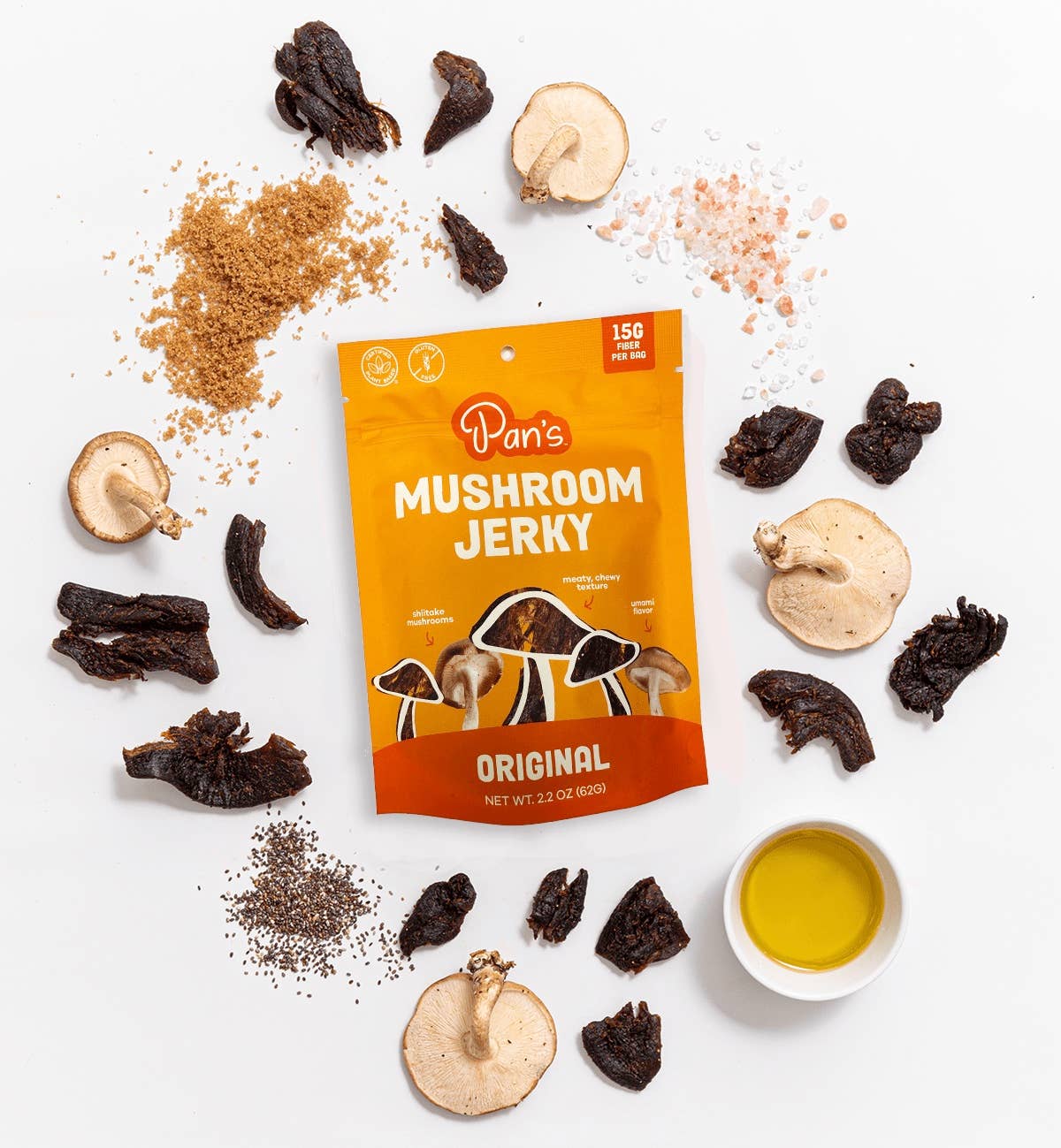 Pan's Mushroom Jerky - 2.2oz Original