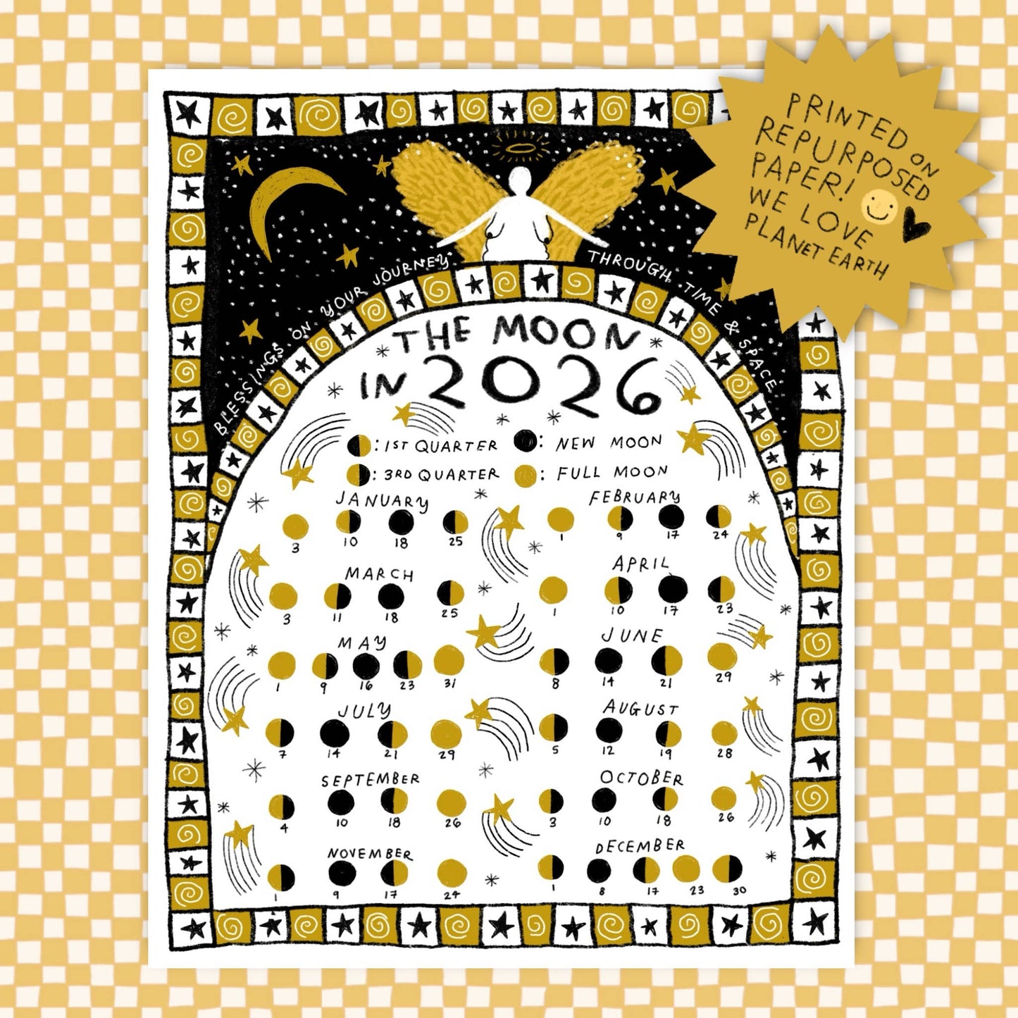 ♻️ 2026 MOON CALENDAR "BLESSINGS ON YOUR JOURNEY"