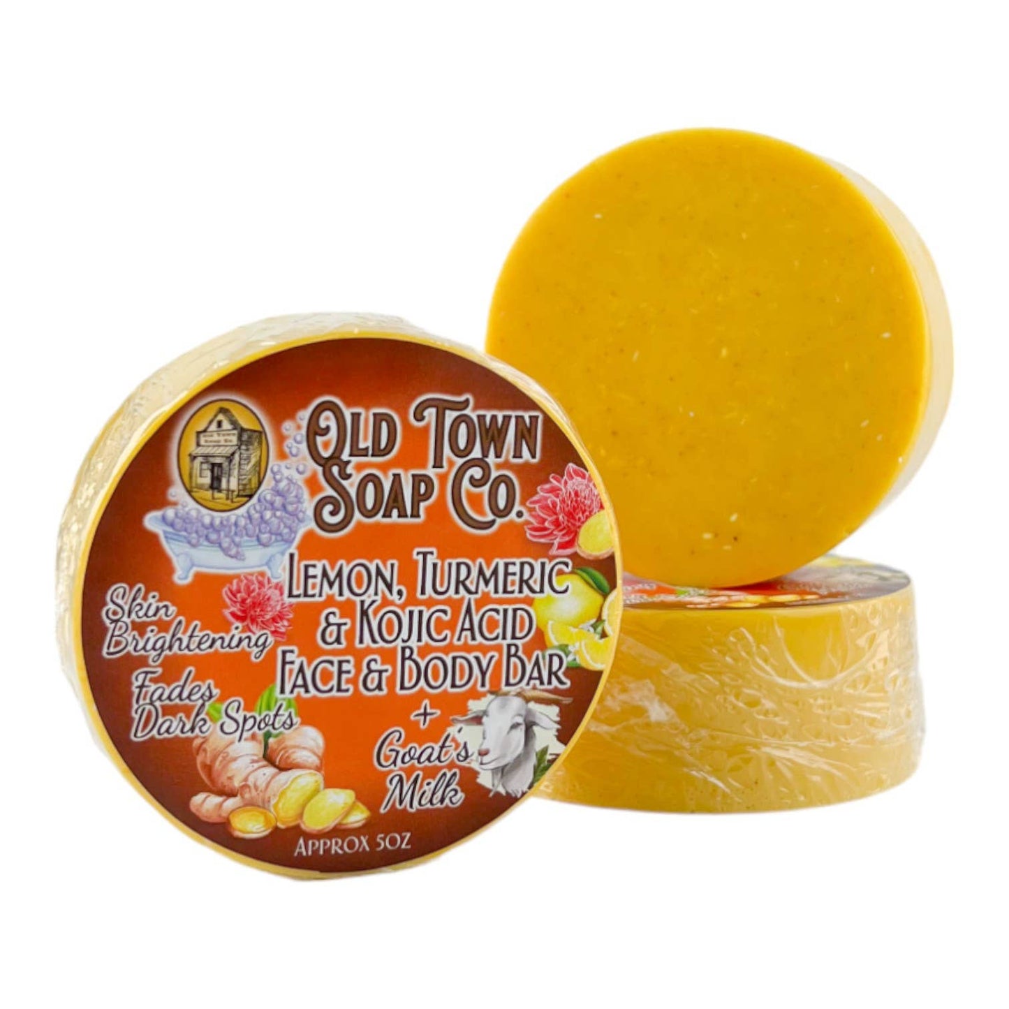 Lemon, Turmeric & Kojic Acid Face & Body Bar