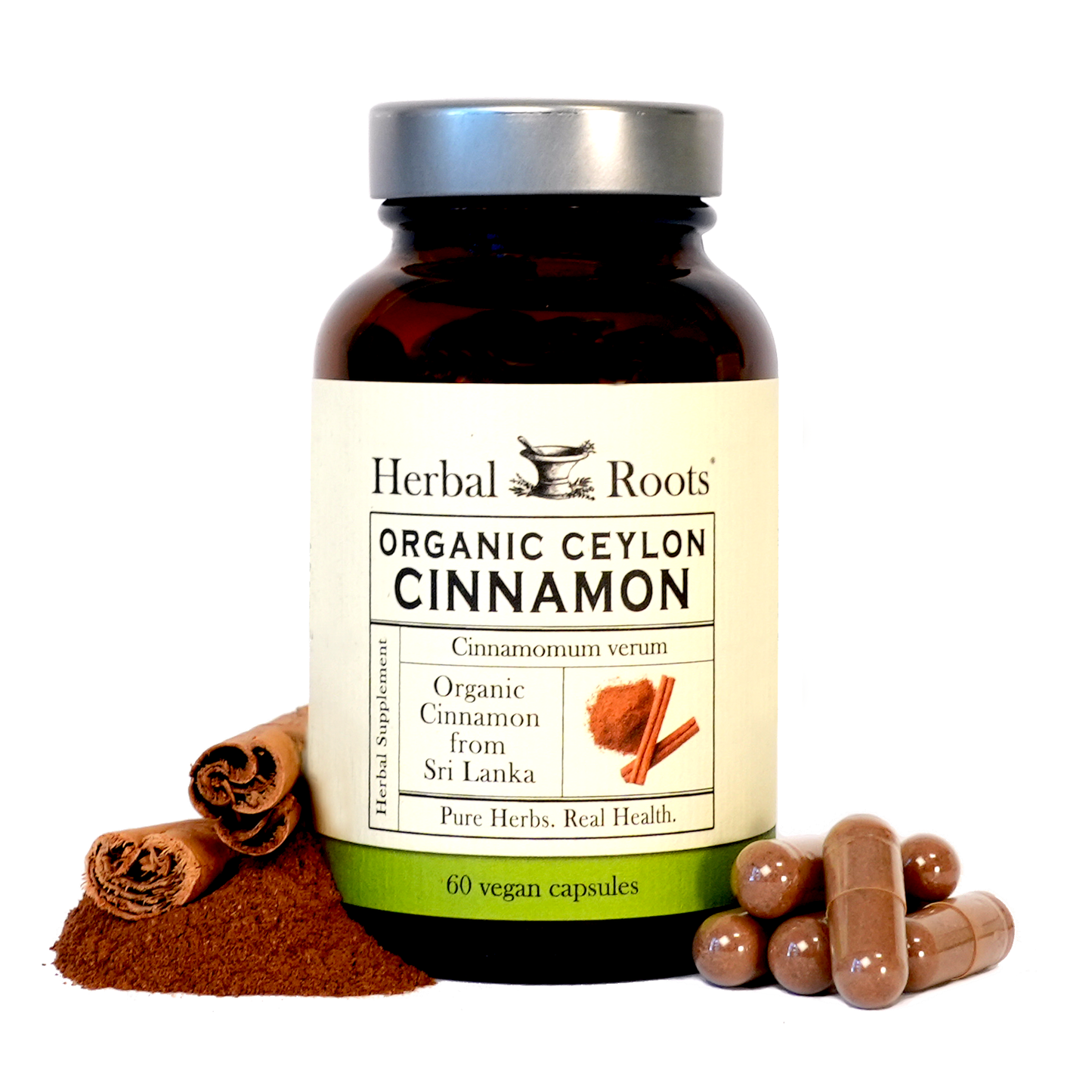 Herbal Roots Organic Ceylon Cinnamon Capsules