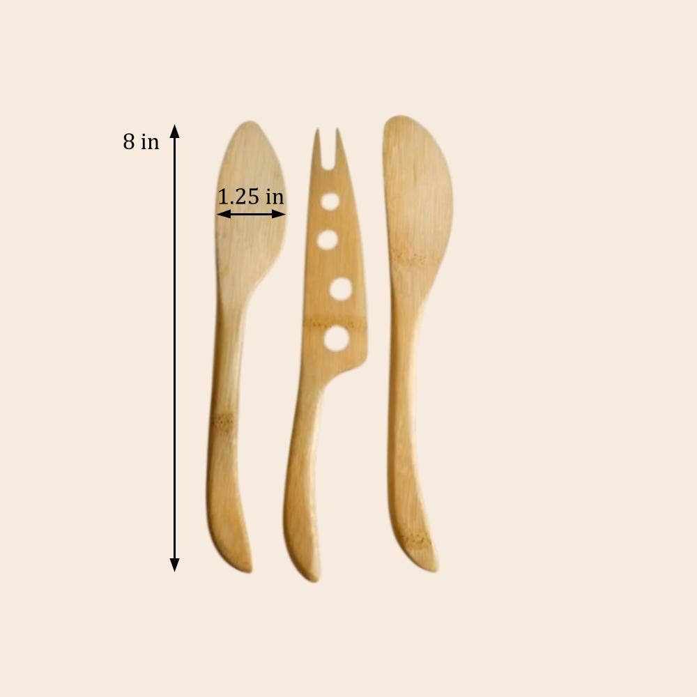 Charcuterie Bamboo Cheese Knife Set | Christmas Bestseller