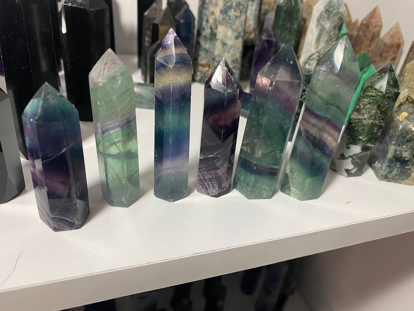 Crystal Rainbow Fluorite Towers