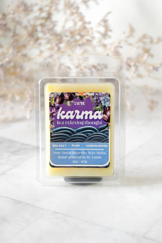 Karma is a Relaxing Thought Non-toxic Glitter Heart Wax Melt