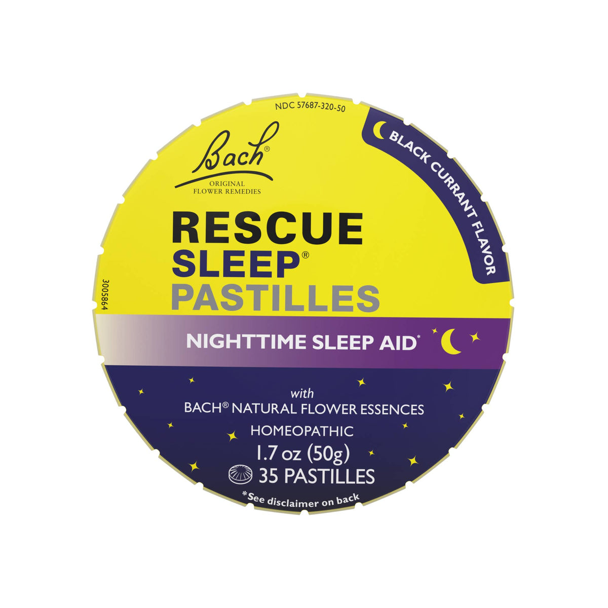 RESCUE Bach Sleep PASTILLES, Black Currant Flavor, Sleep Aid