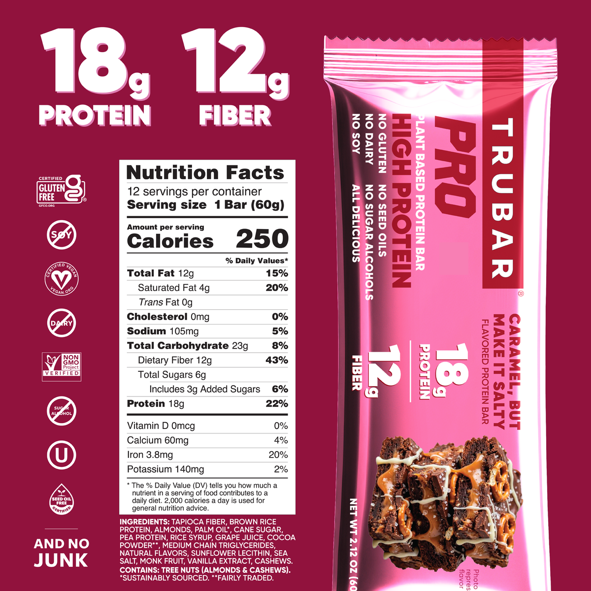 TRUBAR PRO Caramel But Make It Salty (12 bars per box)