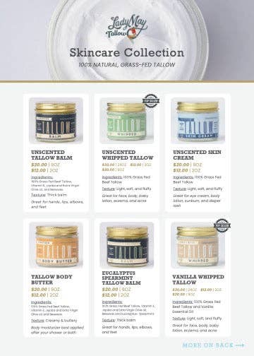 Vanilla Whipped Tallow Moisturizer | 100% Natural Skincare