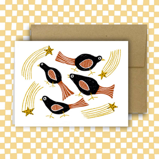 CALLING BIRDS Greeting Card