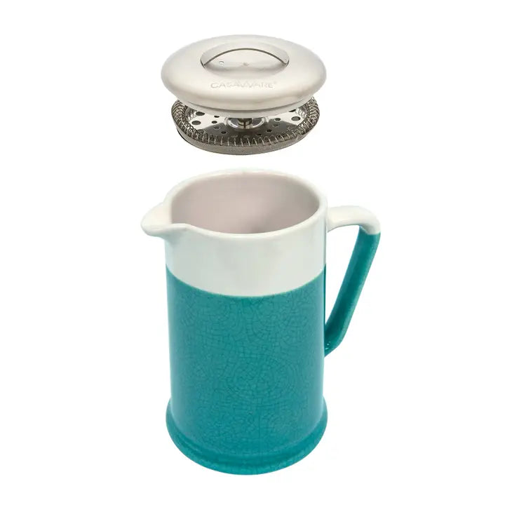 24oz Teapot with Strainer Lid Crackle Glaze