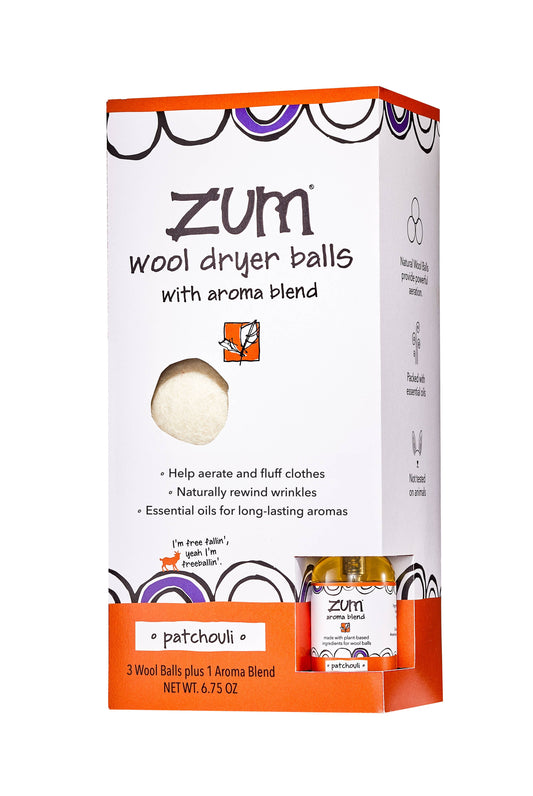 Zum Wool Dryer Balls - Patchouli