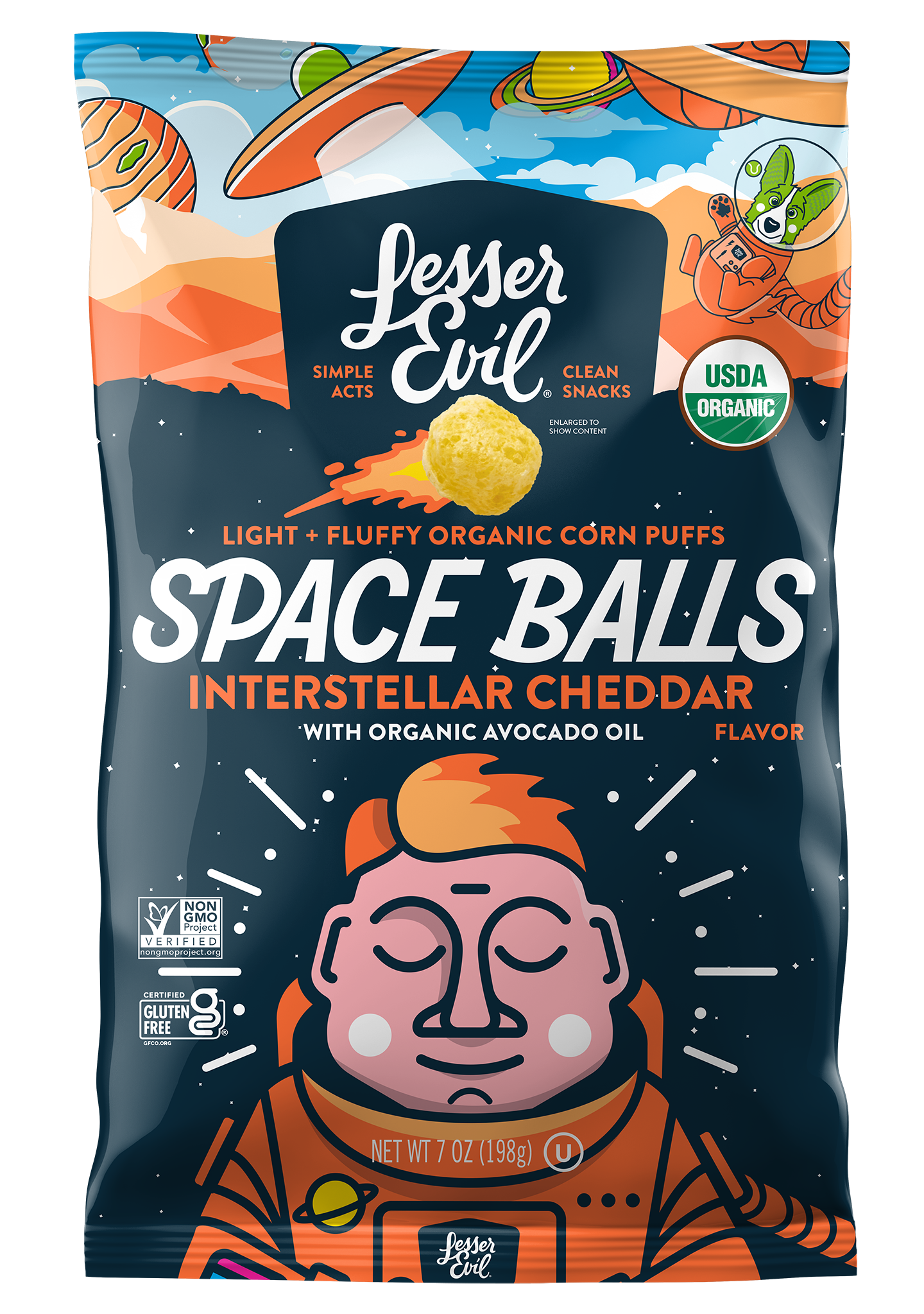 Space Balls, Interstellar Cheddar, 7oz