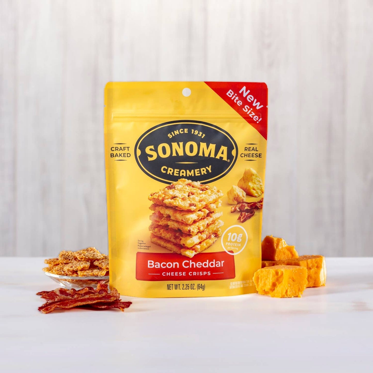 Sonoma Creamery Cheese Crisps - Bacon Cheddar