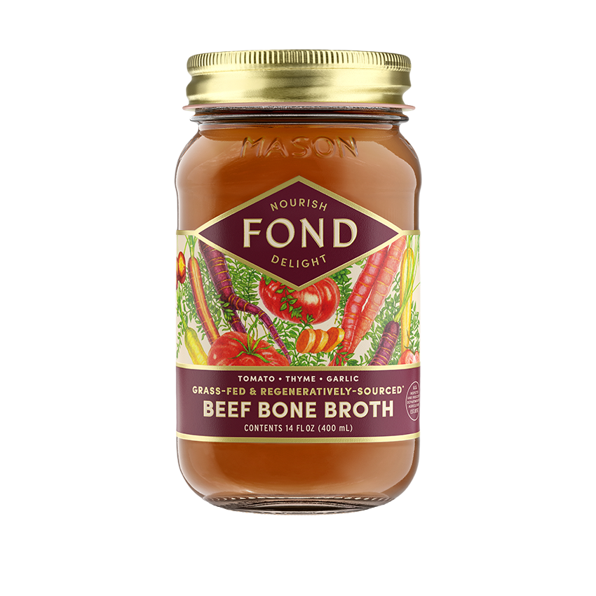 Tomato & Thyme Grass-fed Beef Bone Broth 14oz
