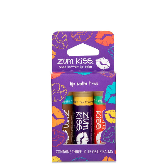 Zum Kiss Lip Trio: Vanilla, Peppermint, Tea Tree-Lavender / 0.45 Ounces
