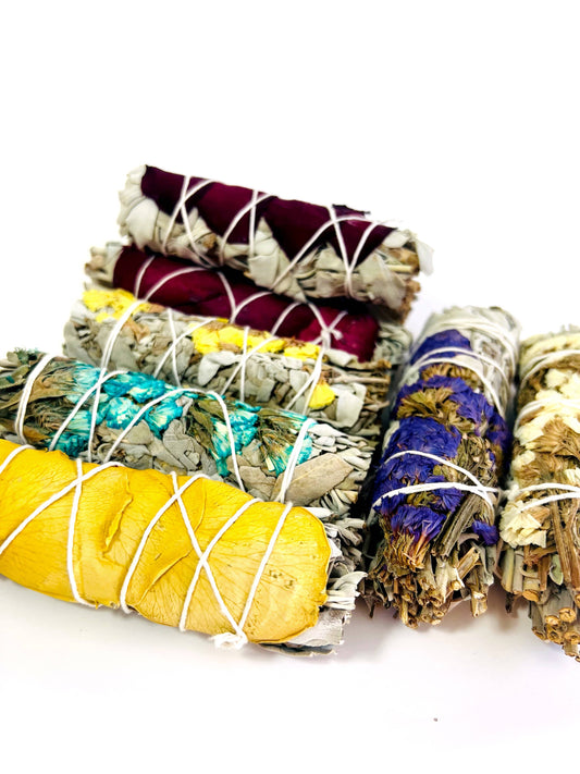 Sage - Floral Bundles 4" Smudge Stick