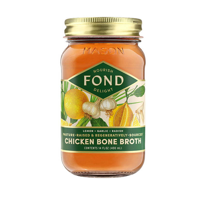 Lemon & Garlic Pasture-Raised Chicken Bone Broth 14oz